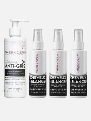 Protocole Complet Greyverse™ 3 sprays + shampoing PROTOCLE COMPLET GREYVERSE™ 3 SPRAYS + SHAMPOING